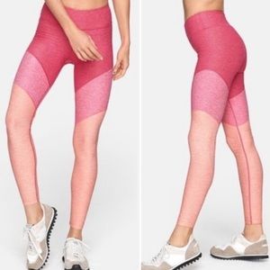 Outdoor Voices 7/8 Springs Leggings Tri-tone Flamingo Rose Clay Pink • S